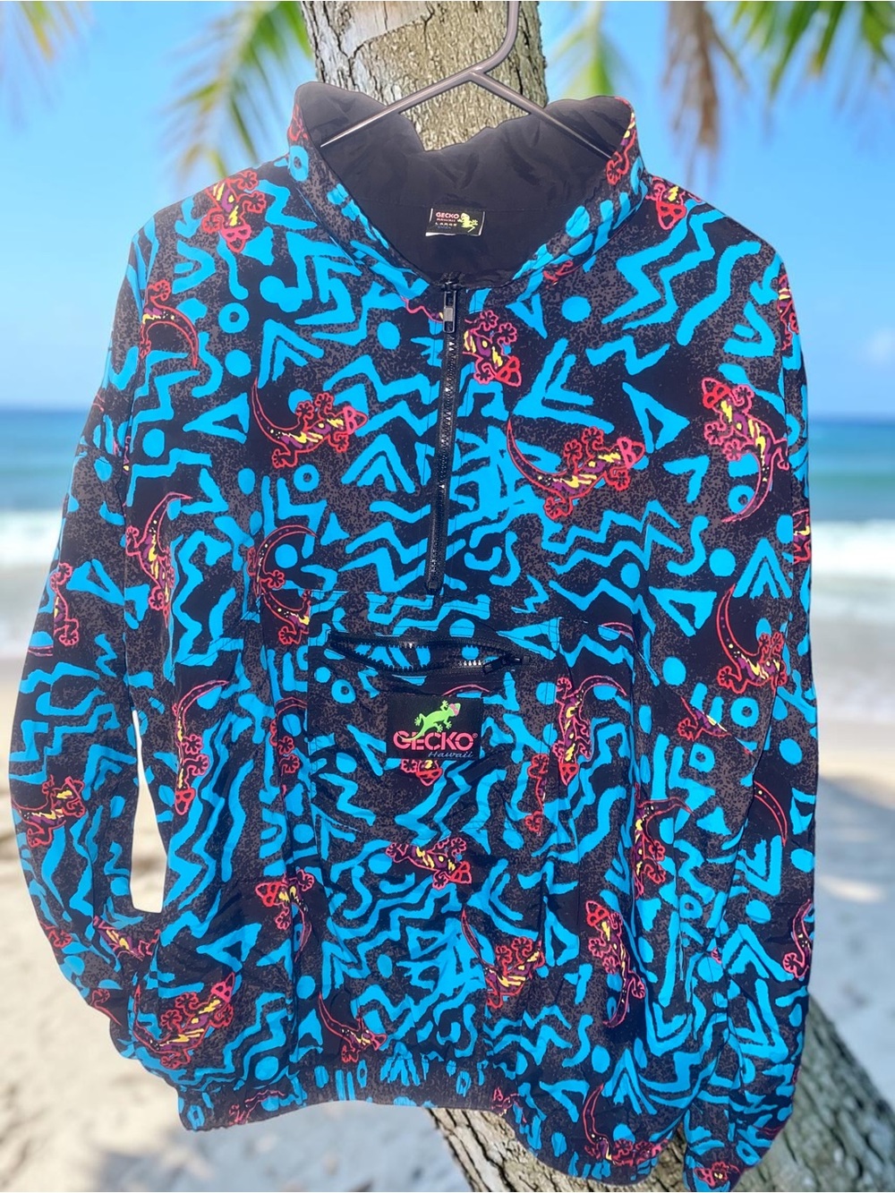 GECKO HAWAII - RARE Men’s Windbreaker - Picture 4 of 5